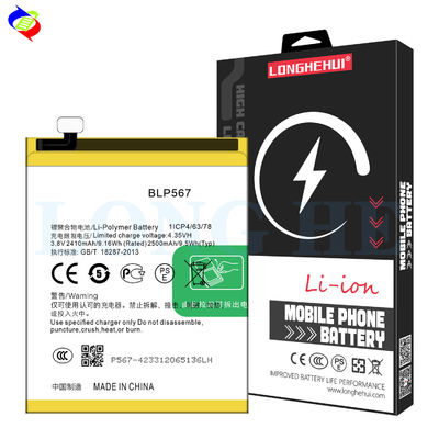Batteria sostitutiva per smartphone BLP567 per Oppo R829T R1 R8006 R8007 R1S 3.8V 2500mAh Batteria digitale