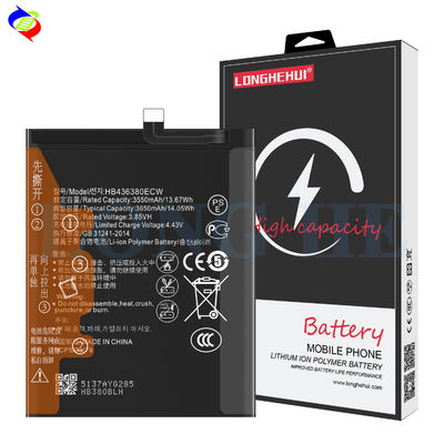 Batteria nera per telefono cellulare Huawei P30 ELE-AL00/TL00 ELE-L29 HB436380ECW 3650mAh 3.85V