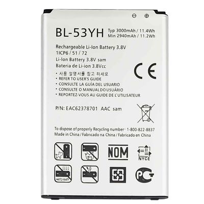 Batteria di ricambio originale BL-53YH per LG G3 VS985 F400 A e compatibilità garantita