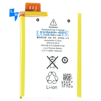 Codice della batteria GB-S10-265068-0100 A1421 1030mah 616-0619 Batteria dell'orologio per iPod Touch 5