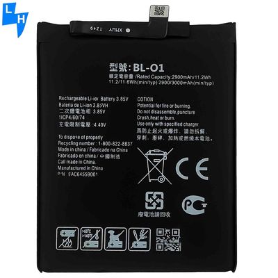 nero Batteria ricaricabile originale BL-O1 per LG K20 2019 K8 LM-X120EMW 3000mAh 3.84V