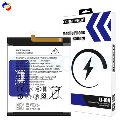 3000mAh 3.85V Batteria ricaricabile agli ioni di litio QL1695 per Samsung Galaxy A01 A015 in nero