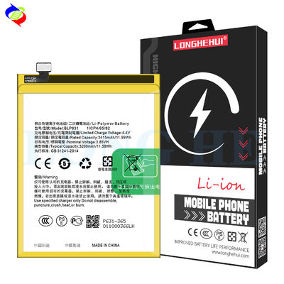 3200mAh Batteria ricaricabile a ioni di litio BLP631 per telefono cellulare Oppo F3/F5/F7/A73/A77