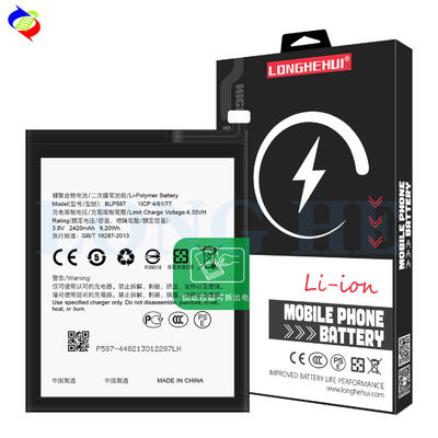 Batteria per telefono cellulare ad alta capacità 2420mAh BLP587 R1C/R1X R8207 R8206 R8205 R8200 per OPPO R1X