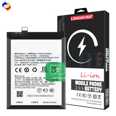 Batteria per cellulare ricaricabile nera BLP603 4,35V 3070mAh per OPPO R7S R7MS R7ST