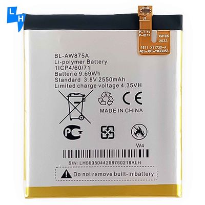 Batteria al litio in polimero bianca BL-AW875A per Tecno W4 2630mAh 4.35V