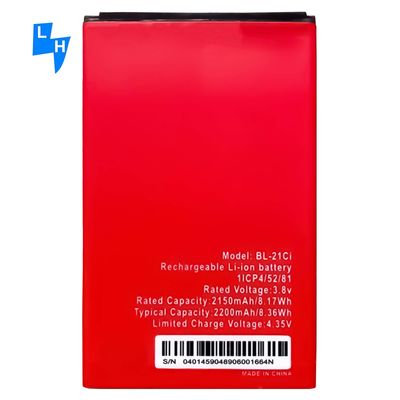 Nero 2200mAh Capacità BL-21Ci OEM Batteria Li-ion per telefono cellulare per itel Batterie A33