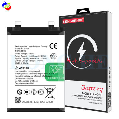 Batteria polimerica agli ioni di litio sostitutiva BL-58ET Con capacità di 6000mAh Per Tecno Pova 5