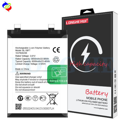BL-58FT 3.91V 6000mAh Batteria per cellulari Tecno Batterie agli ioni di litio originali