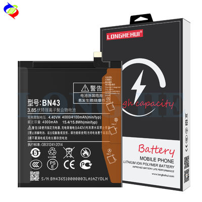 1 1 Capacità originale Batteria del telefono sostitutiva BN43 per Xiaomi Redmi Note4X 4100mAh