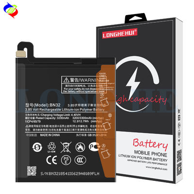 Batteria sostitutiva BN32 originale per Xiaomi MI8 Black Double IC Protection