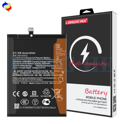 Modelli di telefoni cellulari Redmi 9/Redmi Note 9 Lithium-ion Polymer BN54 Batteria 500PCS ODM/OEM