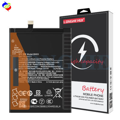 1 1 ori Batteria polimerica agli ioni di litio BN53 per Xiaomi Redmi Note 9 Pro Max 5020mAh 3.87V