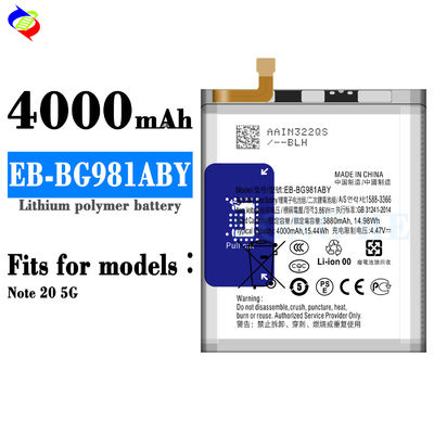 Batteria EB-BG981ABY ad alta capacità 4000 mAh per telefono cellulare Samsung Galaxy Note 20 5G