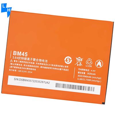 3060mAh Capacità di sostituzione della batteria BM45 per Xiaomi Redmi Note 2 Double IC Protected