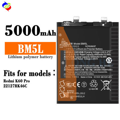 Batteria BM5L per Xiaomi Redmi K60 Pro 5000mAh Batteria di sostituzione a doppia protezione IC