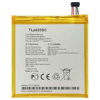 Batteria mobile TLP025DC Per alcatel OneTouch pixi 4 6.0 OT8050D Originale ricaricabile