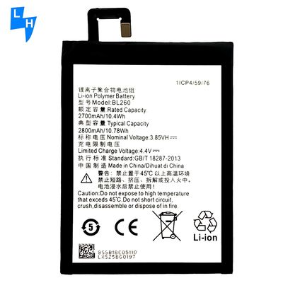 Batterie mobili a doppia protezione IC per Lenovo Vibe S1 Lite/S1LA40 BL260 2800mAh