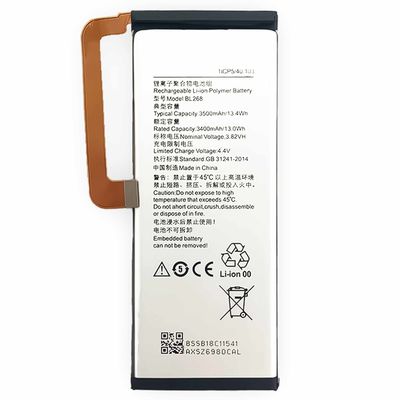 Batteria BL268 per Lenovo ZUK Z2 3500mAh Batteria sostitutiva per telefono cellulare DOM 500PCS