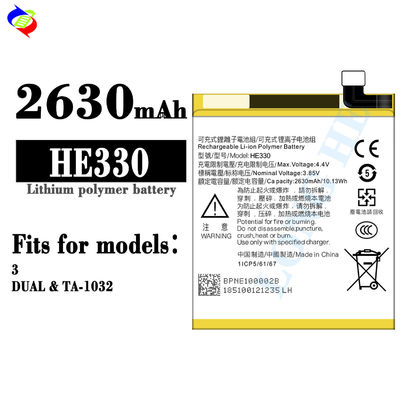 Batteria per cellulari HE330 polimero ricaricabile agli ioni di litio per Nokia 3 Dual TA-1032 2630mAh