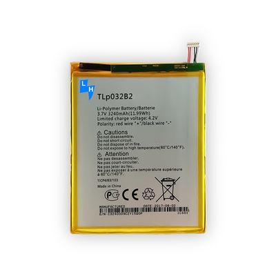 Batteria TLP030B2 3240mAh bianca per cellulare per Alcatel Pop 7 Pop 7S Pop 7 LTE Pixi 8