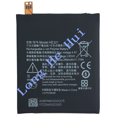 Una batteria al litio in polimero HE321 per telefono cellulare Nokia5.1 Dual SIM TA-1053 2900mAh 3.85V