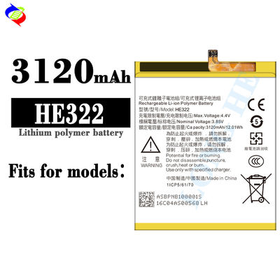 Sostituzione della batteria del telefono A 3.85V 3120mAh Batterie ricaricabili per Nokia HE322