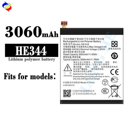 3060mAh HE344 per smartphone Nokia Batteria ricaricabile al litio polimerico per cellulari