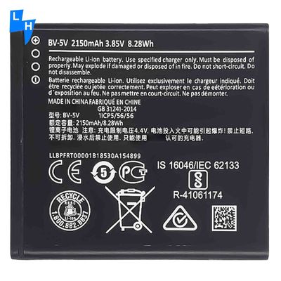 Telefono cellulare nero 2150mAh BV-5V Batteria per Nokia 1 TA-1047 Durable e di lunga durata