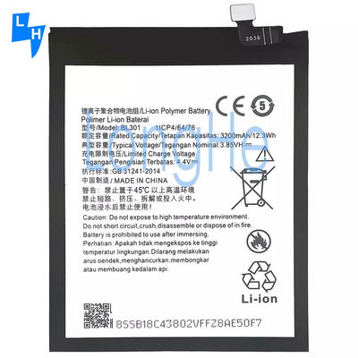3200mAh BL301 Per Lenovo K6 Enjoy L38082 Batteria protettiva a doppio circuito integrato