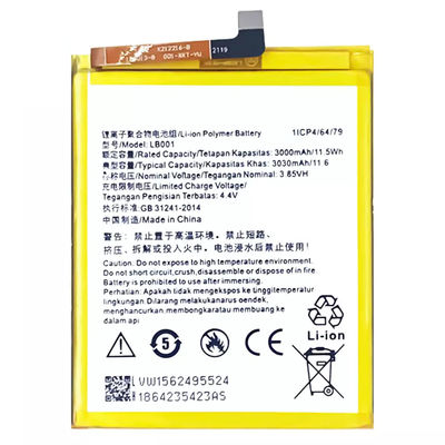 LB001 2580mAh 3.8V batteria polimerica agli ioni di litio per il telefono cellulare Lenovo K320T