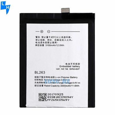 BL263 batteria ricaricabile da 3,85V a 3100mAh per Lenovo ZUK Z2 Pro prestazioni garantite