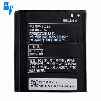 2000mAh BL212 Batteria per Lenovo S8 S580 A628T A708T S898T Capacità originale originale