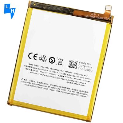 Protezione a doppio circuito integrato Batteria al litio per cellulari di alta capacità 3000mAh BA611 per Meizu