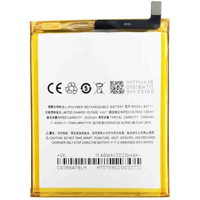 Batteria per telefono cellulare BA711 per Meizu Meilan 6 M6