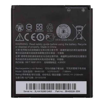 Protezione a doppio circuito integrato Batteria per cellulare BM65100 nera per HTC Desire 510 601 700