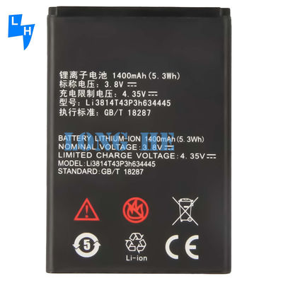 Batteria del telefono cellulare 1400mAh ricaricabile per ZTE Blade L110 A112 V815W Li3814T43P3h634445