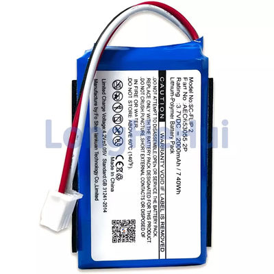 2000mAh batteria ricaricabile per altoparlanti per JBL-Flip 2 2013 3.7V AEC653055-2P