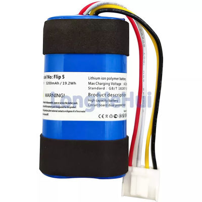 Batteria ricaricabile in Li-polimero 1INR 19/66-2 ID1060-B per altoparlanti JBL-Flip 5 3.7V 5200mah