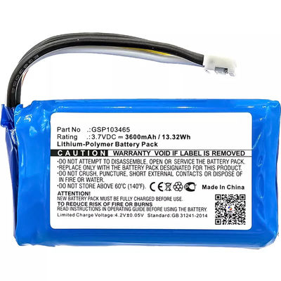Sostituzione della batteria Li-polimero per JBL-Link 10 3.7V 3600mah Per lettore MP3 / MP4
