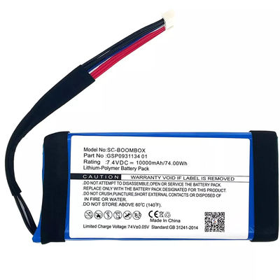 Potente batteria sostitutiva in Li-polimero GSP0931134 01 per altoparlanti JBL-BoomBox 7.4V 10000mAh