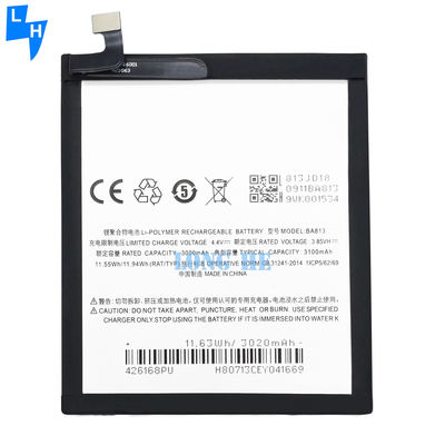 Batterie ricaricabili da 3100mAh per Meizu V8 Pro OEM BA813 Batteria versione cellulare