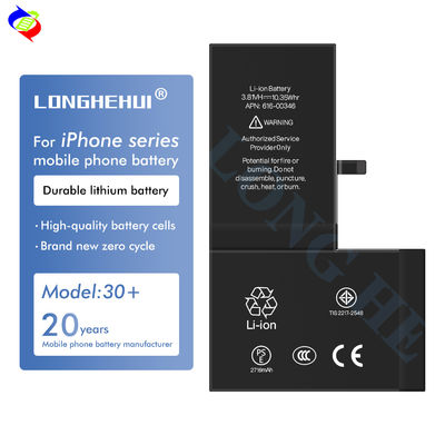 Batteria nera per iPhone 5 5s 6 6s 6plus 6splus 7p 8 Plus X XR XS Max 100% vita