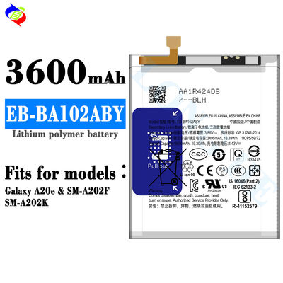 Batteria al litio polimerico da 3600mAh EB-BA102ABY per Samsung Galaxy A20e SM-A202F SM-A202K batteria del telefono